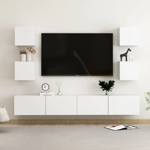 VIDAXL Vidaxl - 6 Piece tv Cabinet Set White Engineered Wood 8720286569566