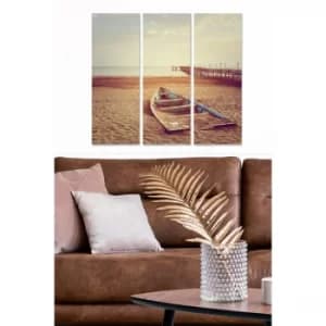 MDF867218 Multicolor Decorative MDF Painting (3 Pieces)