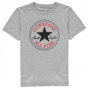 Converse Chuck Taylor Short Sleeve T Shirt - Dark Grey Hthr