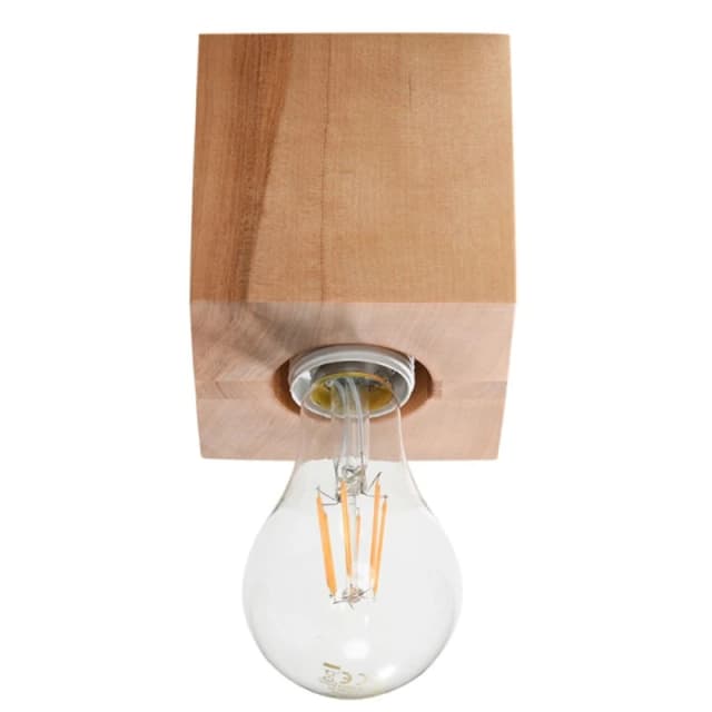 Sollux Lighting Premium Quality Wooden Ceiling Lamp - Scandinavian Design, E27 Socket