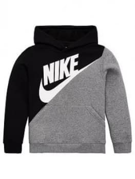 Nike Sportswear Older Boys Amplify Overhead Hoodie - Black/Grey