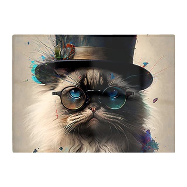 Warren Reed Designer Ragdoll Cat With Glasses Splashart Chopping Board