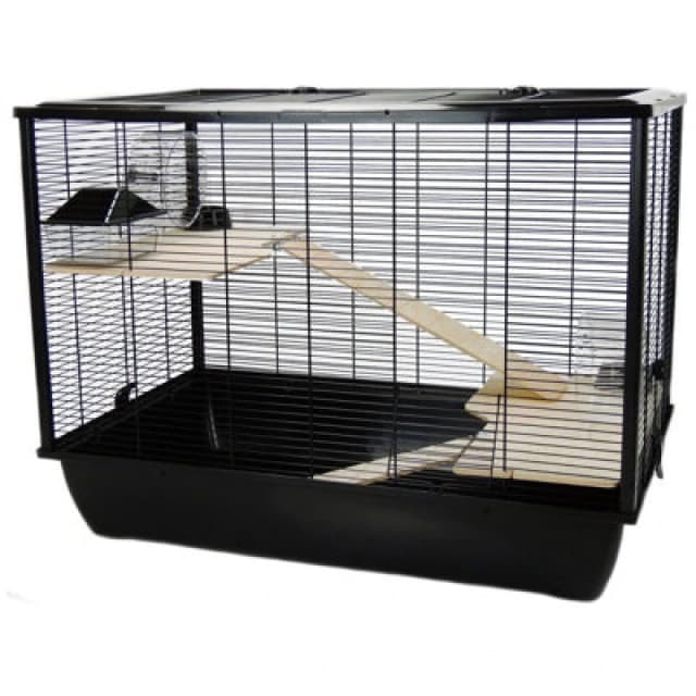 Little Friends The Langham Tall Rat And Hamster Cage With Two Floors - Black