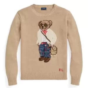 Polo Ralph Lauren Madras Bear Jumper - Beige