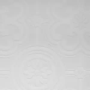 Anaglypta Pack of 2 Egon Luxury Paintable Wallpaper, White Blown Vinyl White