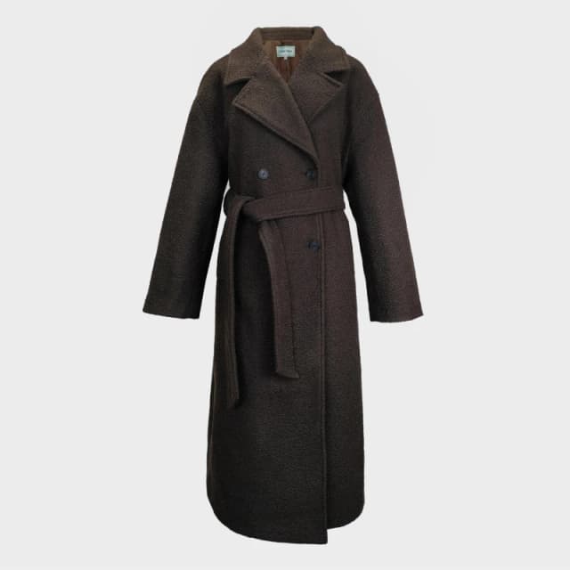 Jack Wills Womens Duster Calf Length Long Sleeve Lapel Collar Button Overcoat Cocoa female 8 (XS)