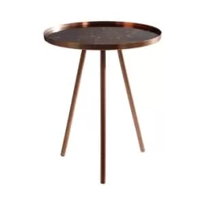 Interiors by PH Side Table With Copper Finish Legs