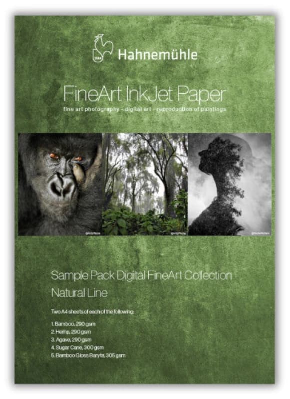 HAHNEMUEHLE Digital FineArt Sample Pack Natural Line A4 Glossy Photo Paper - 10 Sheets 4011367111410