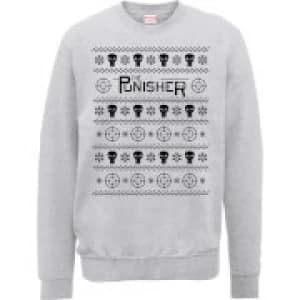 Marvel The Punisher Grey Christmas Sweatshirt - L - Grey