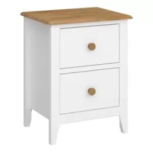 Heston Night Stand White And Pine