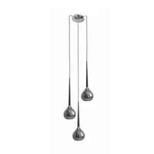 Libra Cluster Pendant Ceiling Light, Silver, 3x E14