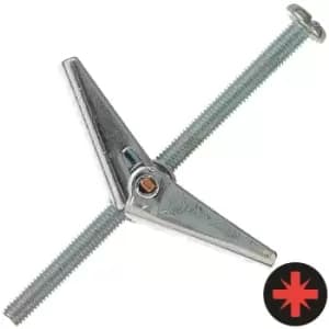 Rawlplug M5 x 80mm Spring Toggle - Pack of 20 - Silver