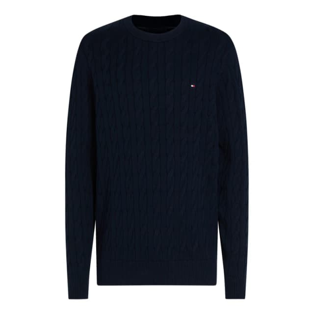 Tommy Hilfiger Classic Cotton Cable Crew Neck Desert Sky male S
