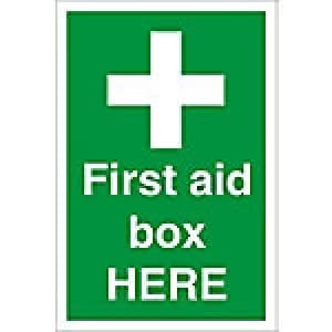 First Aid Sign First Aid Box Fluted Board 60 x 40 cm