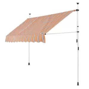 Clamp Awning Orange/Black/White 8.2ft