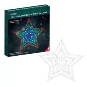 Christmas Workshop Multi Colour LED Star Silhouette Window Light