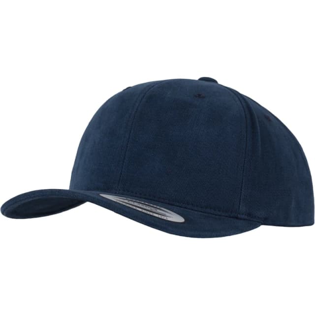 Flexfit by Yupoong Brushed Twill Mid-Profile Cap in Navy Navy Unisex One Size