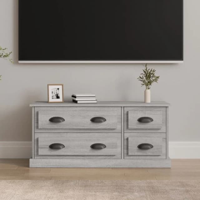 VIDAXL TV Cabinet Grey Sonoma 100x35.5x45cm Engineered Wood Vidaxl 8720845793449