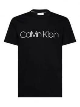 Calvin Klein Cotton Front Logo T-Shirt - Black, Size 3XL, Men