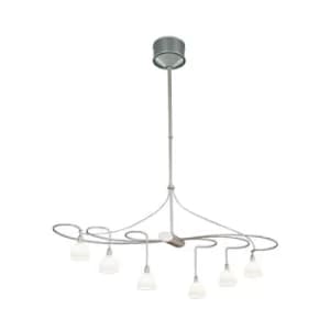 Lunar Straight Bar Pendant Ceiling Light Satin Nickel