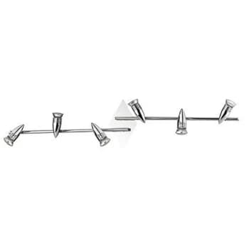 Alfa 6 Light Indoor Adjustable Wall Spotlight Chrome, GU10