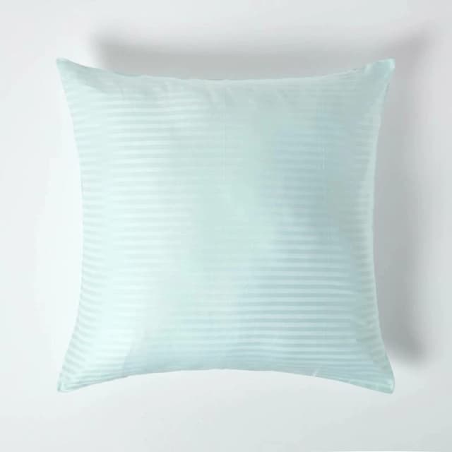 Homescapes Blue Continental Egyptian Cotton Pillowcase 330 Tc, 80 X 80 Cm