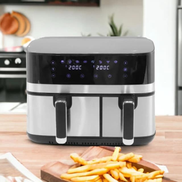 Sohler Dual Zone Air Fryer 8.2L Digital Electric Cooker Pot Black