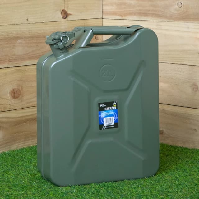 20 Litre Metal Jerry Can for Fuel with Leak Proof Bayonet Closure