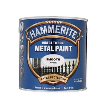 Hammerite Smooth Finish Metal Paint White 2500ml