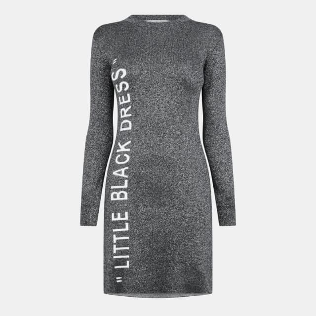 Off White Womens Floor Length Maxi Dress Silver/White female 4 (3XS)