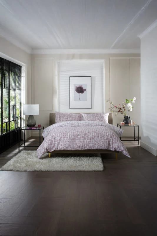 The Lyndon Company The Lyndon Company Tulle Extrasoft 100% Cotton Breathable Duvet Cover Set in Pink Size: Double Pink Double Unisex 5054990140401