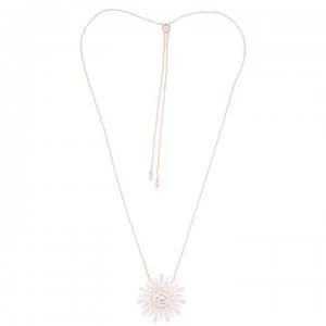 Swarovski Sunshine: Necklace Lng Czwh/Ros - Gold