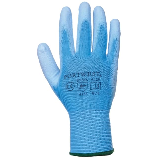 Portwest PU Palm Coated Gloves (A120) Workwear in Blue Size: Medium Blue Unisex M