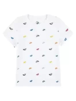 Nike Kids Boys AOP Club Seasonal T-Shirt S/S, White, Size 3-4 Years
