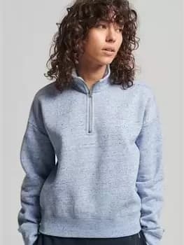 Superdry Vintage Logo Emb Crew Sweatshirt -blue, Blue, Size 10, Women