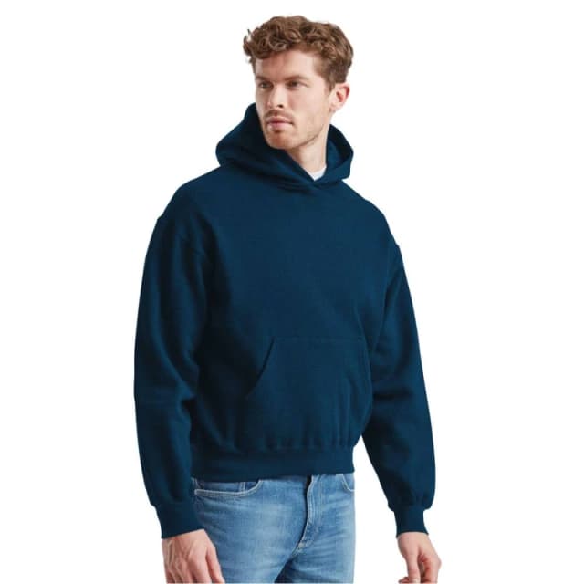 Fruit of the Loom Mens Supercotton Hoodie in Navy Size: Small Navy Male S