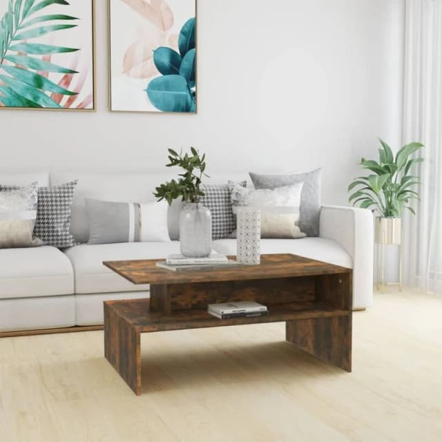 Vidaxl Coffee Table Smoked Oak 90X60X42,5cm Engineered Wood, Brown 815855