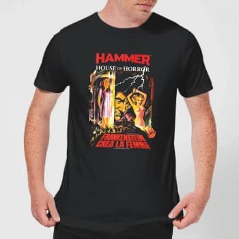 Hammer Horror Frankenstein Crea La Femme Mens T-Shirt - Black - 3XL - Black