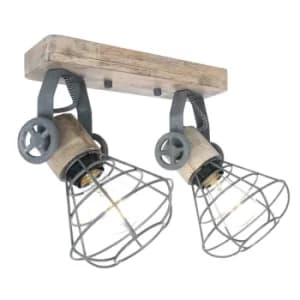 Guersey Twin Spotlight Grey Industrial, Wood Blank