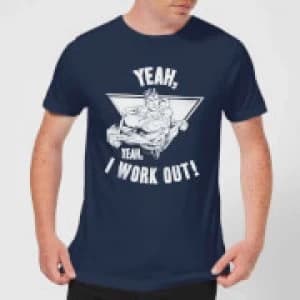 DC Comics Superman I Work Out T-Shirt - Navy - L - Black