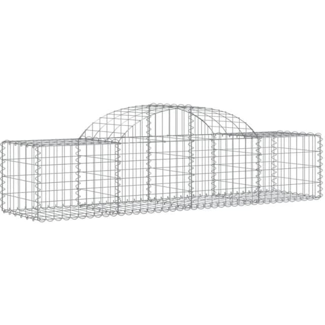 VIDAXL Arched Gabion Basket 200x50x40/60cm Galvanised Iron vidaXL 8720845651558