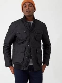 Barbour International Edhill Wax Jacket - Black