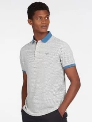 Barbour Chris Printed Polo Shirt, Blue Size M Men