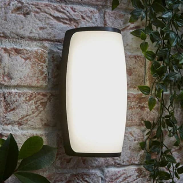 ValueLights ValueLights Jonny Curved Matte Black IP54 LED Outdoor Wall Light Black One Size Unisex 5016529274568