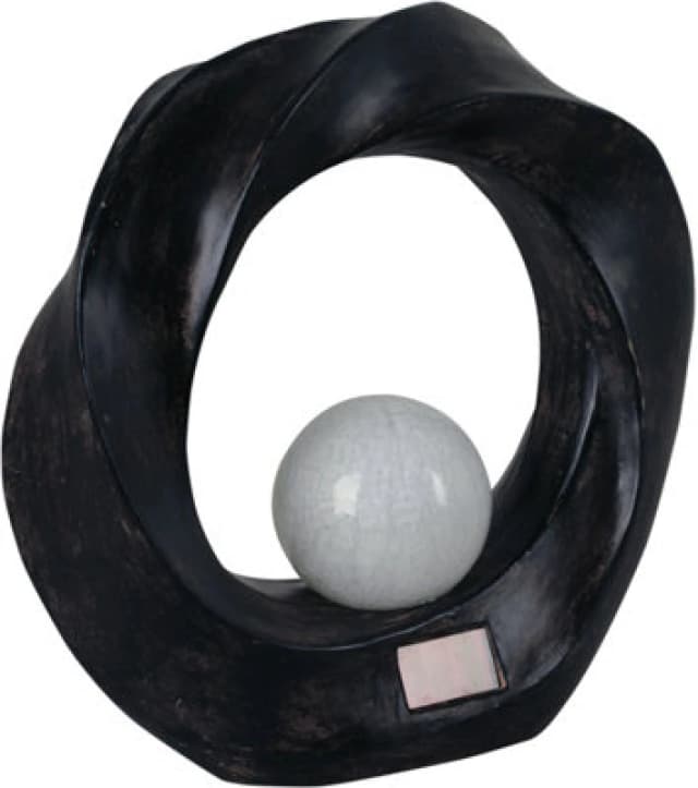 Luxform Circular Sunset Solar Powered Stone Effect Flame LED Light Garden Ornament ELV-153246