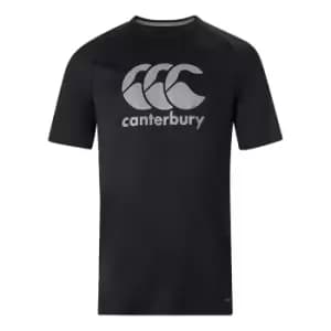 Canterbury Mens Core Logo Vapodri T-Shirt (M) (Black)