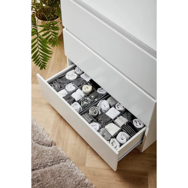 Homelife Homelife Pack of 2 Drawer Organiser - Grey Grey One Size