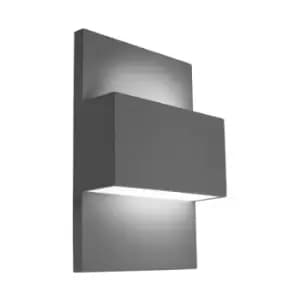 1 Light Outdoor Up Down Wall Light Graphite IP54, E27 - Elstead