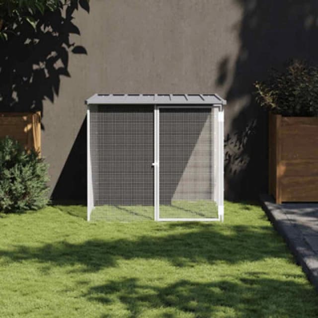 VIDAXL Chicken Cage with Roof Light Grey 103x98x90cm Galvanised Steel Vidaxl 8720845903671
