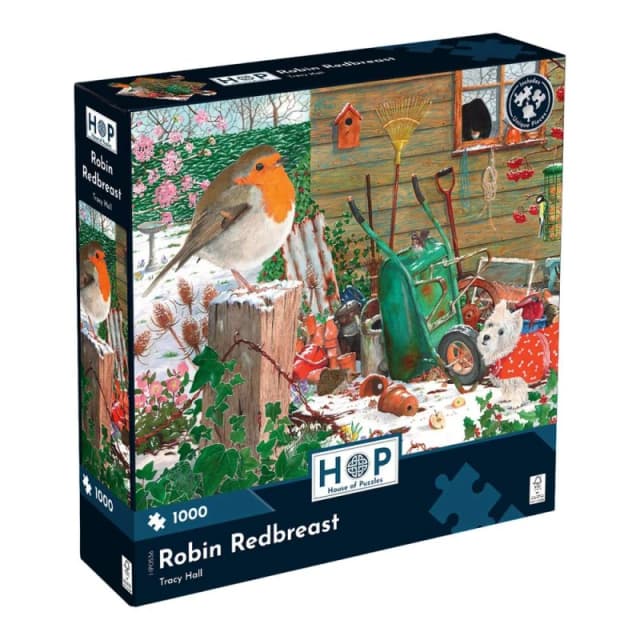 The House Of Puzzles Robin Redbreast, 1000 Piece Jigsaw Puzzle Multicolor Unisex